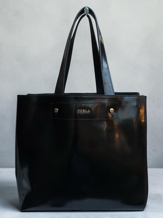 Furla Handbags - FURLA Musa BiColor Patent & Saffiano Leather Tote Bag. Rare. Limited Edition.